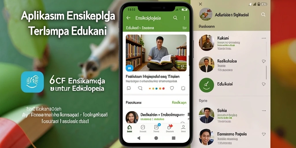 Antarmuka intuitif aplikasi Ensiklopedia 6CF yang informatif.