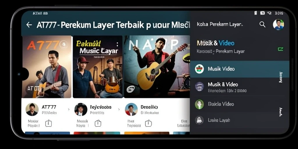 Antarmuka AT777 yang bersih dan fungsional untuk Perekam Layar.