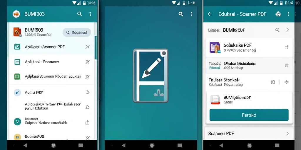 Antarmuka BUMI303 yang user-friendly dan fitur pemindaian PDF.