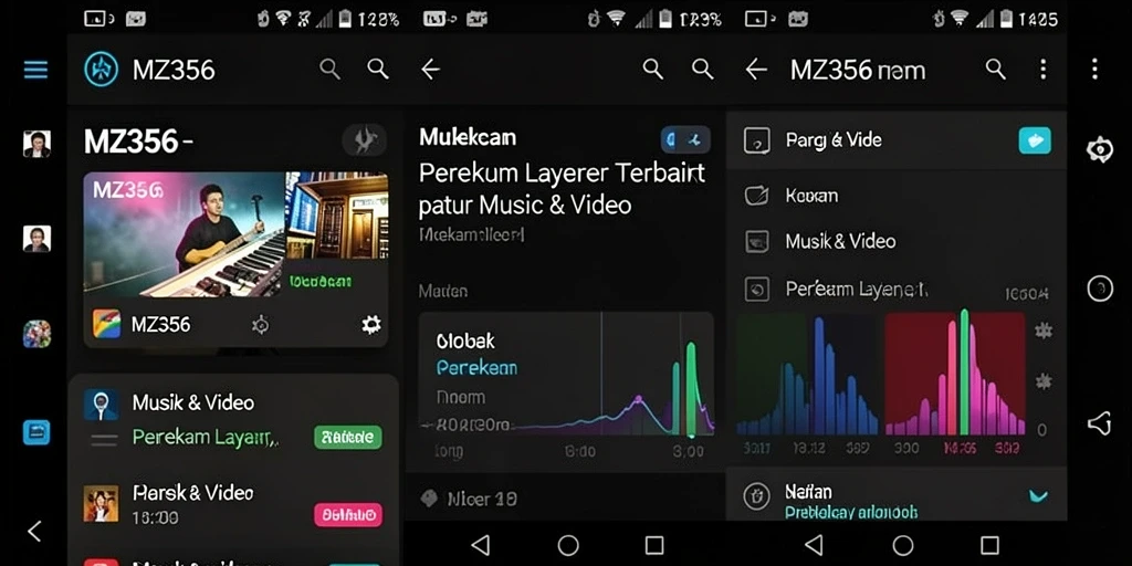 Tampilan antarmuka MZ356 saat merekam layar dengan fitur yang mudah diakses.