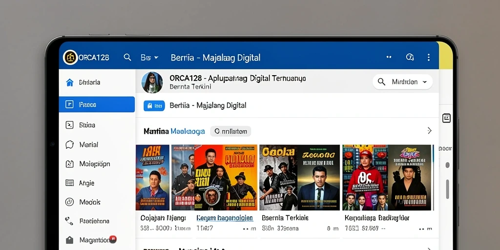 Antarmuka modern dan fitur menarik dari ORCA128 untuk membaca berita.