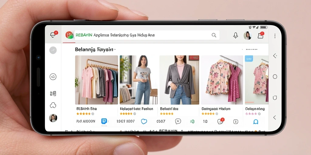 Tampilan antarmuka REBAHIN yang modern dan mudah digunakan.